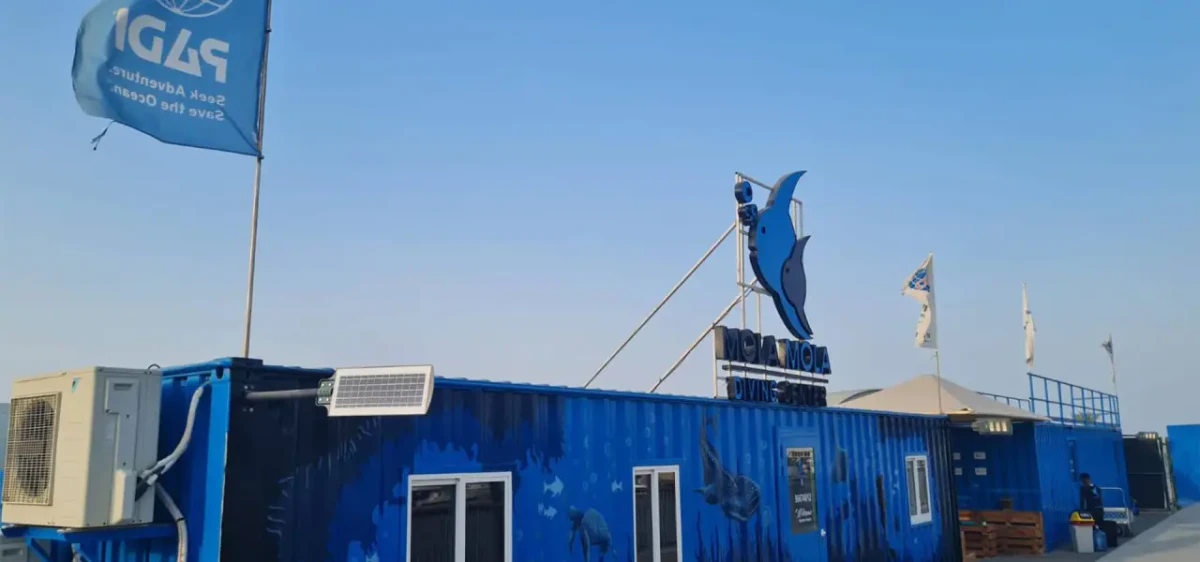 The MolaMola dive center at Al Mouj Marina