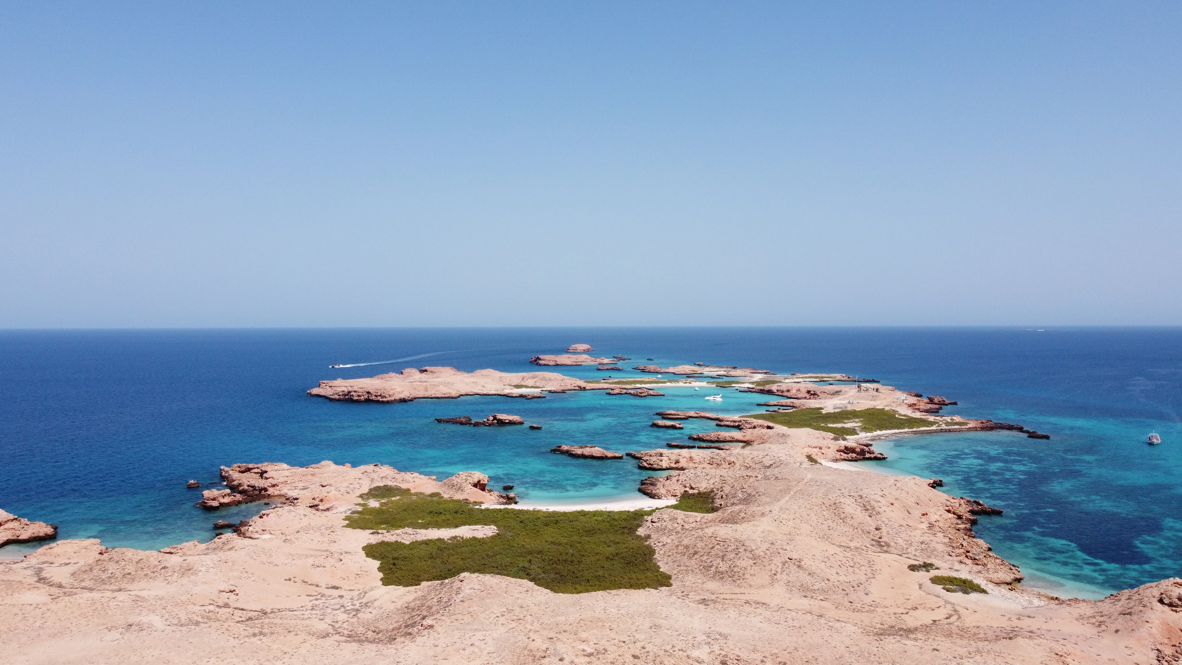 Aerial view of the Daymaniyat Islands